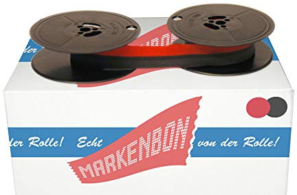 Farbbandspulen passend für Adler Royal Diana IC 200 [schwarz/rot] von markenbon - Farbband 001 - DIN Gruppe 1N (1 Karton mit 5 Stück)