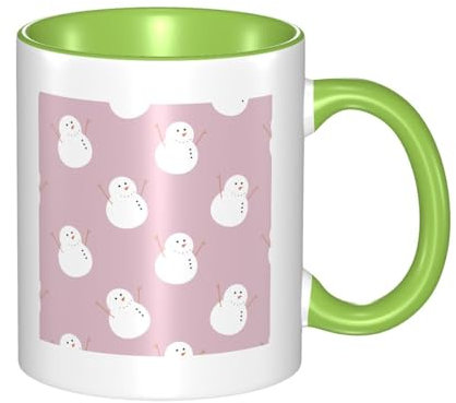 JCAKES Mug bonhomme de neige pour femme - Tasse à café personnalisée pour homme - Tasses de voyage - Tasses de fête en porcelaine avec poignée
