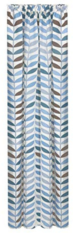 Feel of Nature Fertigschal Gunnar aus 100% Bio-Baumwolle, Blickdicht 40709 | Maße: 245 x 140 cm | Farbe: Blau