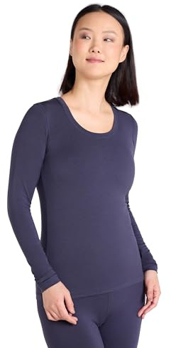 Mountain Warehouse Keep The Heat Isotherm Womens Round Neck Top - Lightweight Ladies Baselayer, Breathable Underlayer - Best for Skiing, Snowboarding Navy (Keep The Heat) Women's Size 12