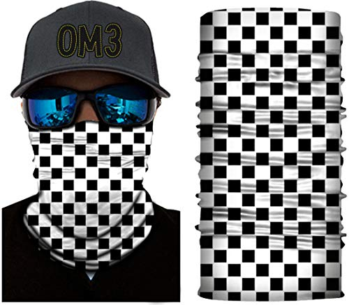 OM3® Gesichtsmaske I Schlauchschal mit Motiv I Mundschutzmaske I Halstuch I Wind Face Shield | Multifunktionstuch Herren & Damen S046