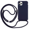 Ququcheng Kompatibel mit iPhone 12 Pro Max(6.7) Hülle,Handykette Hülle Silikon Seil Necklace Handyhülle mit Kordel Tasche TPU Bumper Schutzhülle für iPhone 12 Pro Max(6.7)-Blau