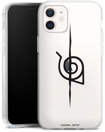 Silikon Hülle kompatibel mit Apple iPhone 12 Case transparent Handyhülle Naruto Shippuden Sasuke Konoha