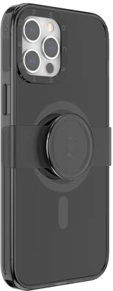 PopSockets: PopCase MagSafe Hülle für iPhone 12 / 12 Pro mit Abnehmbarem PopGrip Slide Sockel und Griff mit Austauschbarem Top - Black