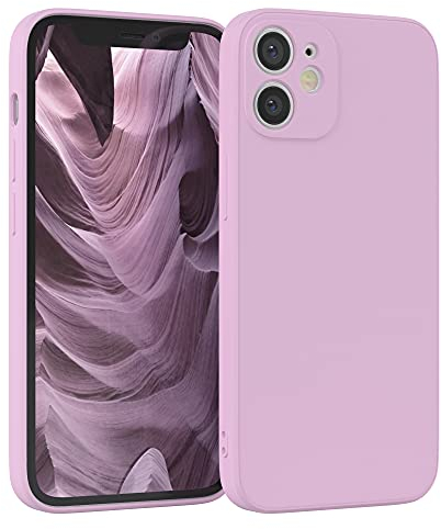 EAZY CASE - Silikonhülle für iPhone 12 Mini Hülle Silikon Case Violett weich stoßfeste Handyhülle iPhone 12 Mini Schutzhülle mit Kameraschutz Dünn Premium Schutz Cover TPU Phone Bumper in Flieder
