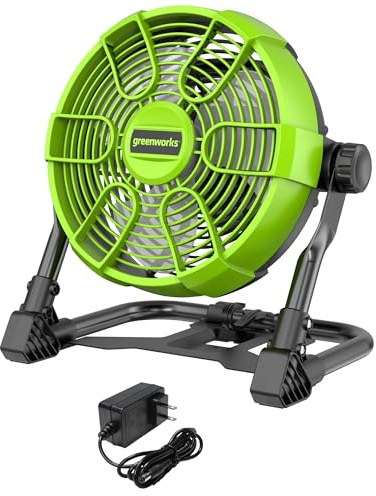 Greenworks 24V 10 (5-Speed) Fan (500 CFM), Hybrid (AC / DC), AC Charger Included - Battery Not Included