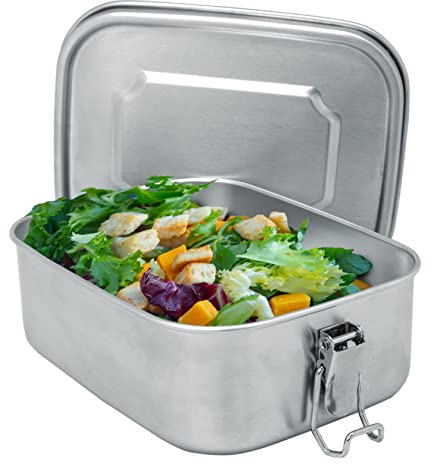 NERTHUS FIH 940 Fiambrera Acero Inoxidable 800 ml Inox Fiambrera Metálica, Hermética, Ligera, Reutilizable y Fácil de Limpiar