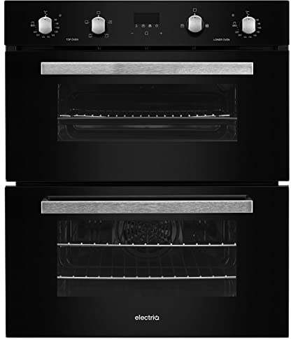 electriQ Built Under Electric Double Oven - Black
