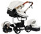 3 in 1 Kombikinderwagen Standardkinderwagen Kinderwagen Reisesysteme Buggy Neugeborener Tragbarer Reisewagen Kinderwagen Faltbarer High Landscape (518 White)