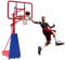 Basketballkörbe Kinder Mobiler Basketballkorb Für Drinnen Und Draußen, PVC-Rückwand Und Stahlrahmen-Dunk-System, Mit Rollen Für Leichte Bewegung, 120x80cm (Size : 120X80CM)