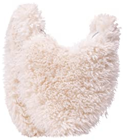 myMo Damen Tasche mit Teddyfell, Creme