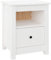 vidaXL Nachttisch 1 Schublade 1 Fach Nachtschrank Nachtkonsole Nachtkommode Schlafzimmer Schrank Kommode Weiß 40x35x49cm Massivholz Kiefer
