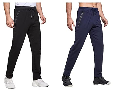 Tansozer Pantalon de jogging pour homme avec fermeture éclair coupe slim avec poches, 3XL
