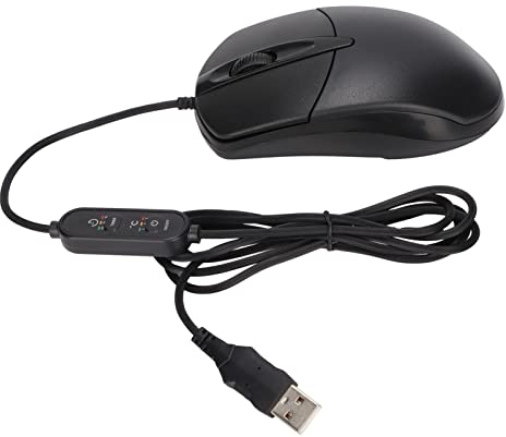 Akozon LAJS Kabelgebundene Heizungsmaus, Beheizte 3-Stufen-Einstellbare Schwarze Ergonomische 1600-DPI-Maus, Beheizte Maus mit Hoher Empfindlichkeit für Windows OS X-System,