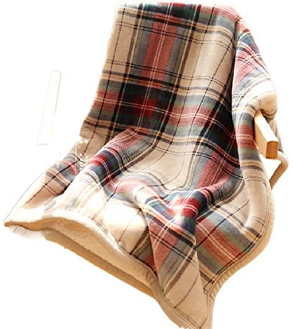 DieffematicMT Plaid Polaire Couvertures à Carreaux Rouges décor à la Maison Couverture en Cachemire en Laine Chaude Couverture en Peluche Douce en Treillis