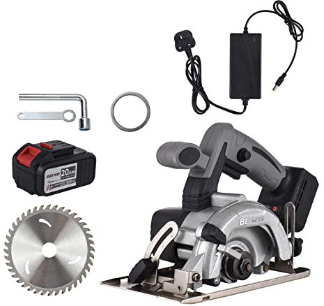 Irfora 21V Cordless Brushless Circular Saw 7800RPM 4.0Ah Battery Fast 45 Degree Adjustable Bevel Cutting with 110mm Blade Electric Circular Saw Woodworking Tool