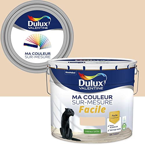 Ma Couleur Sur-mesure par Dulux Valentine – Peinture Intérieure Murs, Plafonds, Boiseries - Facile à appliquer - Satin Coquille d'Œuf 10 L