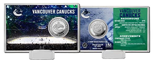 Highland Mint NHL Team History Silver Coin Card - Vancouver Canucks