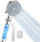 Luxear Soffione Doccia Anticalcare per Acqua Dura, 5 Modalità di Getto, Doccia a Pioggia Universale Portatile per Risparmiare Acqua per Acqua a Bassa Pressione, 2 Filtro, Cromato