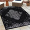 HomebyHome Outdoor Teppich Wetterfest 160x230 cm Sisal Optik Vintage Design Rechteckig Schwarz - Balkon Teppich Wasserfest Küchenteppich - Für Garten, Terasse, Camping, Außenbereich Teppich