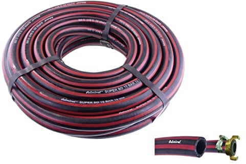 Robuster NBR Wasserschlauch 40m 1 Zoll inkl. GK Kupplung Bauschlauch DN25