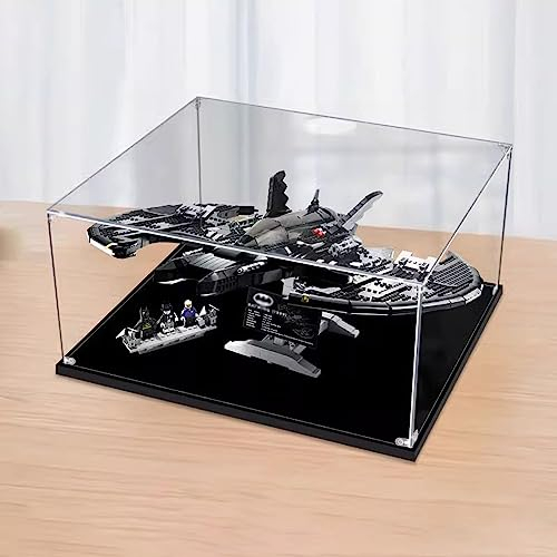 AZIZAT Vitrine transparente en acrylique pour Lego DC Batman 1989 Batwing 76161 Modèle de blocs de construction (boîte de rangement uniquement 3 mm)