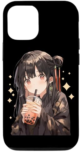 Hülle für iPhone 12/12 Pro Anime Girl Boba Bubble Tea Kawaii Japanisch