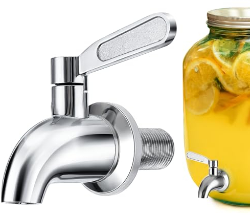 Edelstahl-Zapfhahn für Getränkespender, kein Auslaufen, Wasserauslauf, Getränkeeimer, Wasserhahn, Glas, Wasserkrug, Auslauf, Wasserhahn, Wasserspender, Ersatzteile