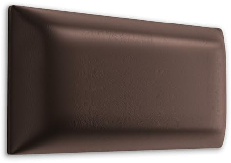 Muralo Wandkissen Gepolstert, Kunstleder, Wandpolster - 100x20 cm, Braun | Wandpaneel, ideal als Bettkopfteil oder Lendenkissen - für Schlafzimmer und Wohnzimmer, einfache Anbringung mit Montagekleber