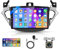 1G+32G Android Autoradio 2 Din pour Opel Corsa E 2015-2019/Opel Adam 2013-2016 avec GPS Navi WiFi Mirror Link 9 Pouces Autoradio avec Bluetooth FM/RDS/Dab+/OBD/DVR Commandes au Volant Caméra de Recul