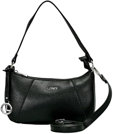 L.CREDI Damen Michaela Handbag, Schwarz