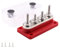 Gloaso 12V Kupfer Sammelschiene 300A Batterie Busbar mit 4x M8 Bolzen Stromverteilerblock, Heavy Duty Sammelschienen 300 Amp Bus Bar 48V DC für Kfz Solar LKW Wohnmobil Van Boot Marine, Rot