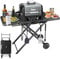 Tragbarer Grillwagen für Ninja Woodfire OG700 OG800 OG900, Blackstone Grillplatte, für Weber Q100 Q200 Q300, Pizzaofen, zusammenklappbarer Grillständer für die meisten tragbaren Grills, große