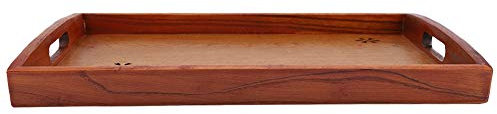Vassoio da tè in Legno di Pregevole Fattura Piatto da Portata Multiuso Vassoio da caffè con Fiori di Ciliegio per la Domestica