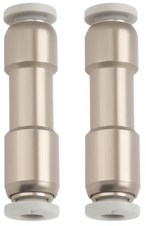EMSea 2 Pièces Clapet Anti-retour Pneumatique Unidirectionnel Diamètre Intérieur 4mm 9.9x39.2mm Connecteur d'air Comprimé en Laiton Nickelé pour Pompe de Compresseur d'air Sous Vide