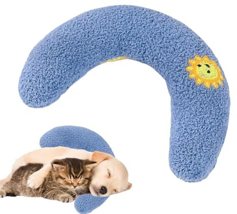 Kissen für Katzen und Hunde U-förmiges Kissen zum Schlafen, Haustierkissen Katzenkissen Plüsch Haustierspielzeug zum Schlafen Katze Kuscheltier für Ausruhen, Spielen