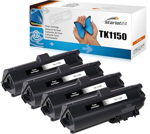 Starlet24 4X TK-1150 Toner Kompatibel für Kyocera TK1150 TK-1150 Schwarz für ECOSYS M2135dn M2635dn M2635dnw M2735dw P2235d P2235dn P2235dw P2200 P2230 Series