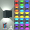 KwatTsz RGB Wandleuchte mit Fernbedienung, 6000mAh Farbwechsel LED Akku Wandleuchte, 16 Farben, Ohne Stromanschluss, Innen Dimmbar Wandlampe, Geeignet für Schlafzimmer Wohnzimmer (Schwarz 1 Stück)