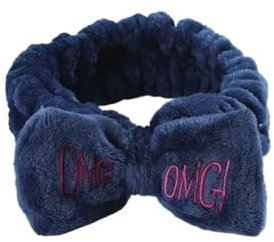 OMG Haarbänder mit Buchstabenschleife, vielseitig einsetzbar, für Mädchen und Damen, weiche Turbane, elastische Haarbänder, Korallen-Fleece, Make-up-Assistent, Kopfbedeckung (10)