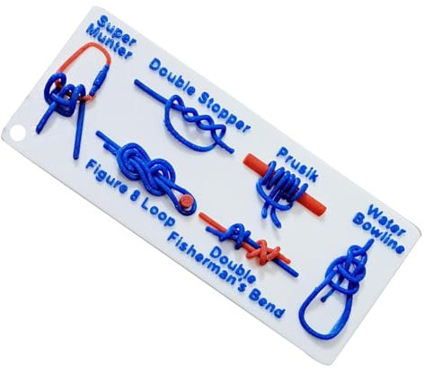 Ghjkldha Knotenbindungskarte, wasserdichte Trainingsanleitung, Knotentechniken lernen, Seilfähigkeiten üben, Knoten-Referenzdeck, ideal für Klettern, Camping, Survival-Aktivitäten