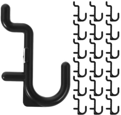 Cabilock 40 Stück Lochplattenhaken Kunststoff Schwarz 5.5X4X1.5Cm Haken Für Werkstatt Wandpaneele Pegboard Zubehör Für Werkzeugwand Organisation