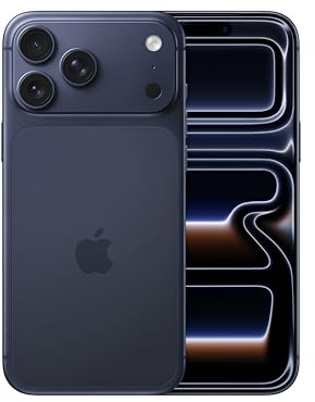 Apple iPhone 17 Pro Max 512 GB: 6,9-tumsskärm med ProMotion, A19 Pro-chip, bästa batteritiden någonsin på en iPhone, Fusion-proffskamerasystem, Center Stage-skärmkamera – dovt blå
