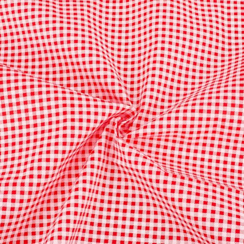 MAYJOYDIY Rot Karierter Stoff 2×1.6m Karostoff Quadratische Tischdecken Vintage Vichy Tischdecken Zum Nähen Quilten Für Vorhänge Bekleidung Bastelarbeiten DIY Projekte
