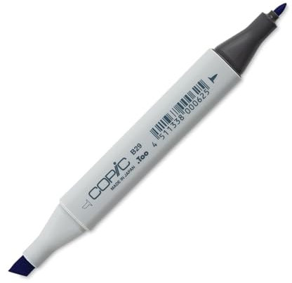 COPIC Classic Marker Typ B - 29, Ultramarine, professioneller Layoutmarker, mit einer breiten und einer feinen Spitze