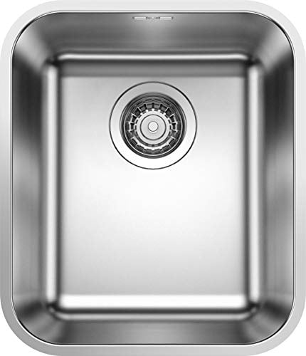 BLANCO SUPRA 340-U – Évier pour Meubles Bas de 40 cm de Large – Sous Plan – Finition Inox Brossé – 518199