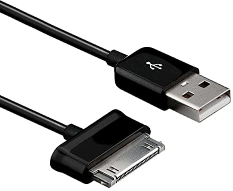 OcioDual Tablet PC Ladekabel Datenkabel Data Sync USB Schwarz Kompatibel mit Samsung Galaxy Tab 2 10.1 GT-P5100 P5110