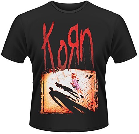 Plastic Head Korn Korn Herren T-Shirt mit Kragen und kurzen Ärmeln, Schwarz, L