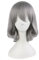 MapofBeauty 18/45cm Modische Damen Schönt Lolita Cosplay Mittellang Länge Locken Perücke(Silber grau)