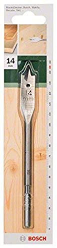 Bosch Accessories 2609255261 Mèches plates avec pointe de centrage 2 taillants acier trempé Diamètre 14 mm Longueur 155 mm