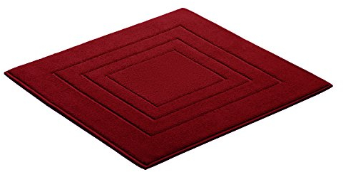 Vossen 1100540390 Feeling - Badeteppich, 60 x 60 cm, rubin